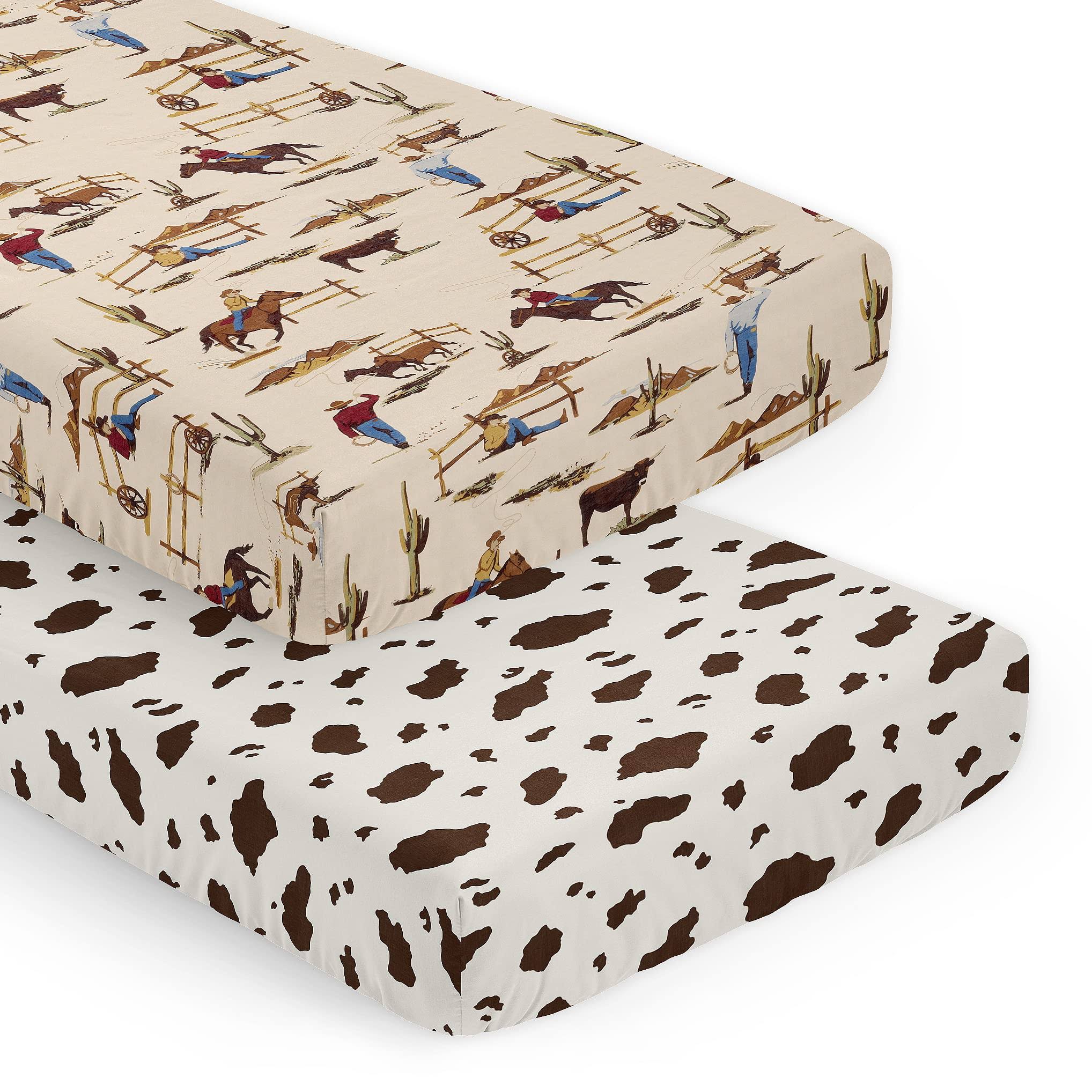 79048fd5ed5b8f02d07af0ea5b980fe2ca11974e4e3393208ab4adbb43518e08.jpg Sweet Jojo Designs Boy Fitted Crib Sheets Set Wild West Collection 2pc - Image 1