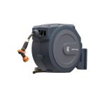 Garden Retractable Hose Reel-1/2 in. to 100 ft. Wall Mounted, Dark Grey
