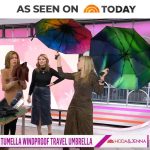 TUMELLA Strongest Windproof Travel Umbrella (Compact, Superior & Beautiful), Small Strong But Light Portable and Automatic Folding Rain Umbrella,