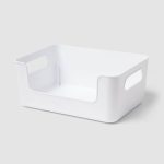 Small Plastic Open Face Pantry Bin White - Brightroom