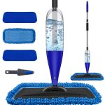 Spray Mop for Floor Cleaning with 3pcs Washable Pads - CLDREAM 800 ml Refillable Microfiber Dust Mop,Wet/Dry Flat Mop for Kitchen Wood Floor Hardwood