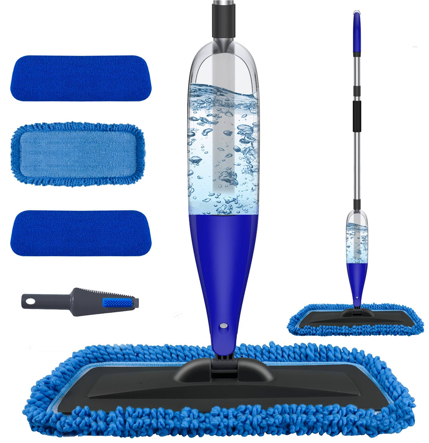 7938996e2a6eb145018cdeb56c0d1b6e2cf97e7b3dad8e541653be48eb7510e3.jpg Spray Mop for Floor Cleaning with 3pcs Washable Pads - CLDREAM 800 ml Refillable Microfiber Dust Mop,Wet/Dry Flat Mop for Kitchen Wood Floor Hardwood - Image 1