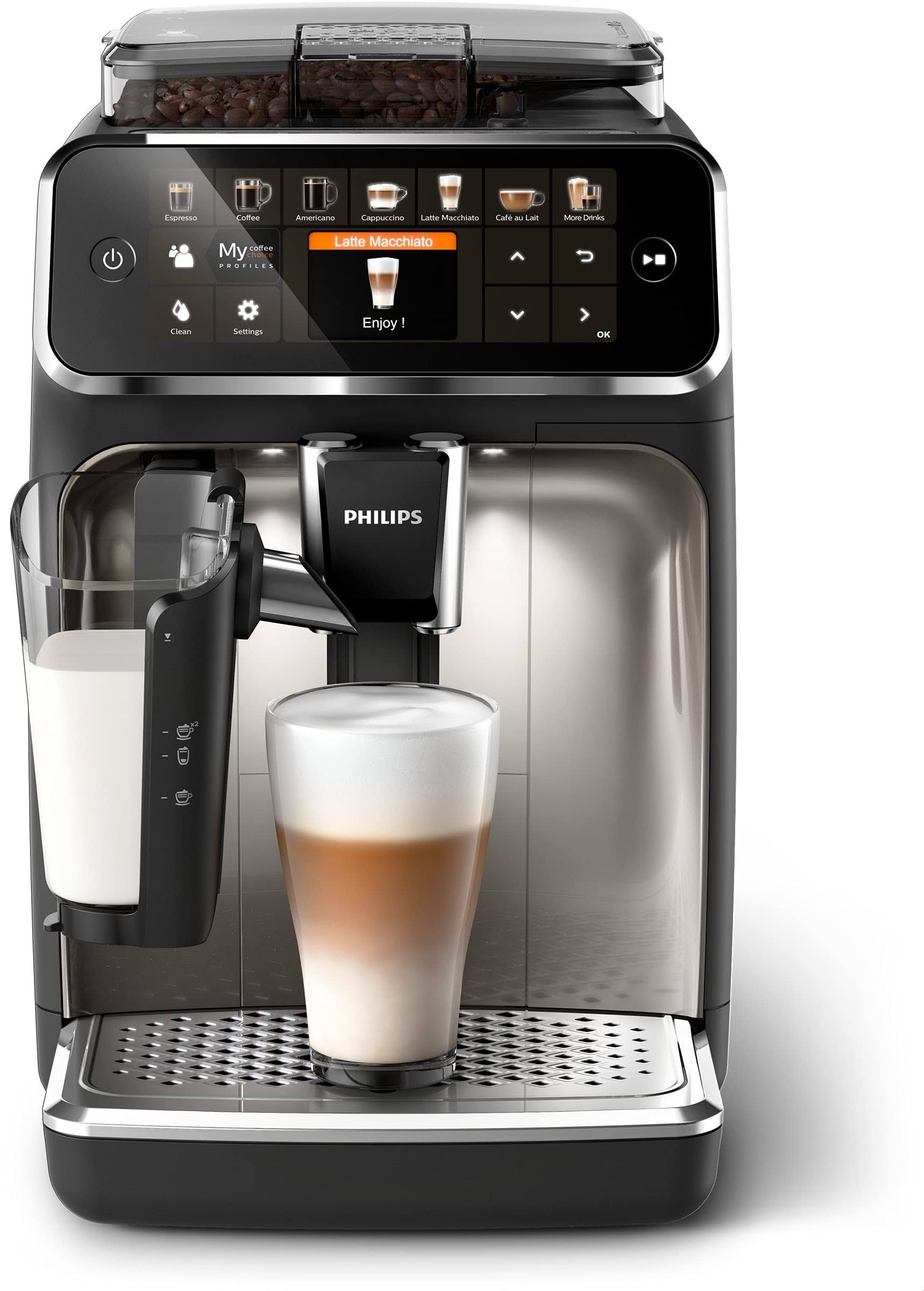 79469fe830464675be078a18aa04ed2aa22395f43cbde9fd6d2a6cf3b536a5c9.jpg Philips 5400 LatteGo Super Automatic Espresso, Latte Machine EP5447/94 - Image 1