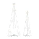 Home Accents Holiday 2-Piece Multi LED Cone Trees