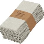 Ruvanti Cloth Napkins Set of 12, 18x18 Reusable Napkins Cloth Washable, Soft & Durable Table Napkins, Poly Cotton Fabric Dinner Napkins for Parties,
