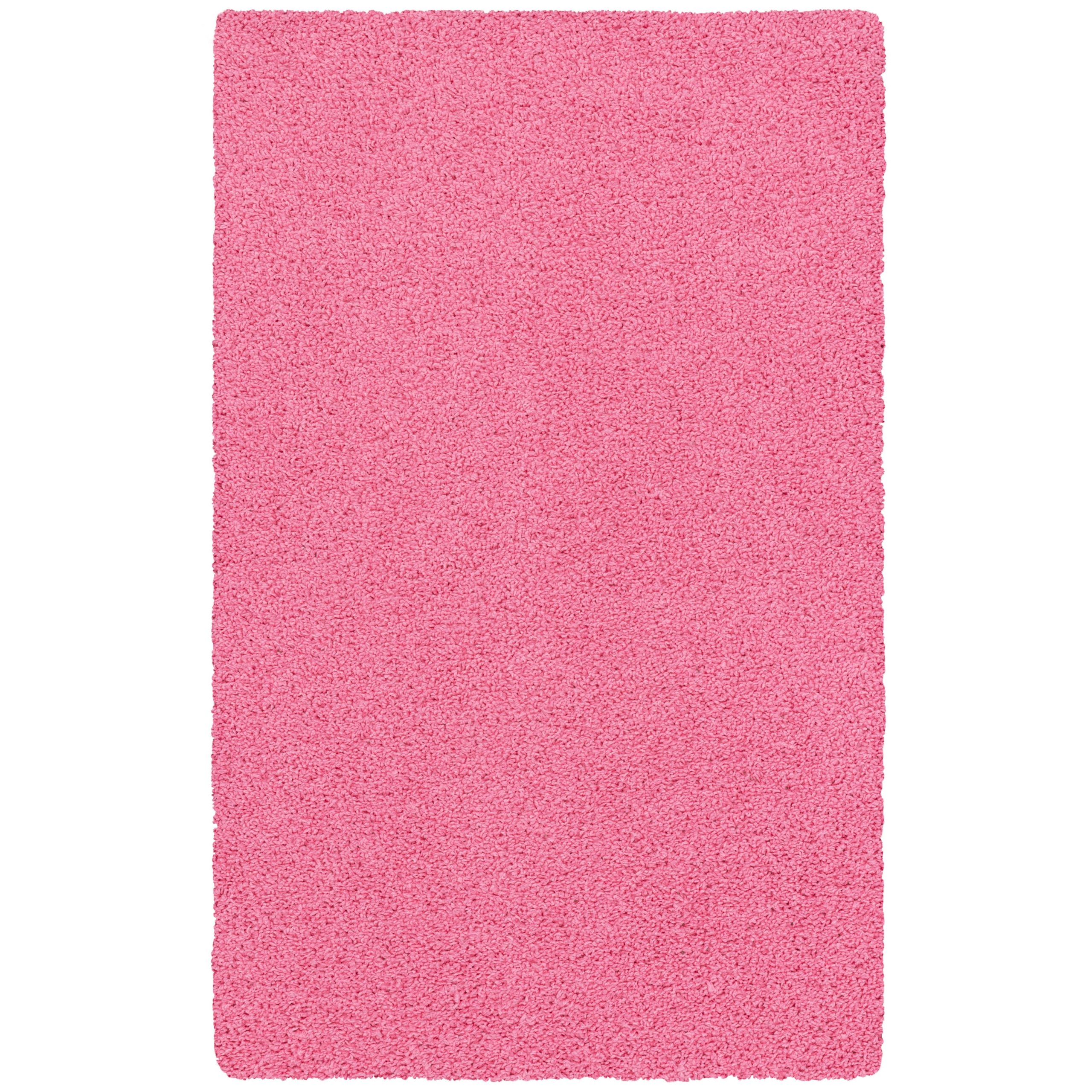 7989317b36ca19fb3b55b0f74a8c47fef952fe2a2a1514367a90d152c160a6f9.jpg Mainstays Transitional Solid Pink Indoor Youth Shag Area Rug, 3' x 4'8" - Image 1