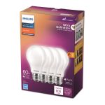 Philips Ultra Definition A19 E26 (Medium) LED Bulb Soft White 60 Watt Equivalence 4 Pk