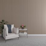 Ekena Millwork SWW84X48X0375AL 47"H x 3/8"T Adjustable Wood Slat Wall Panel Kit w/ 1"W Slats, Alder (contains 42 Slats)