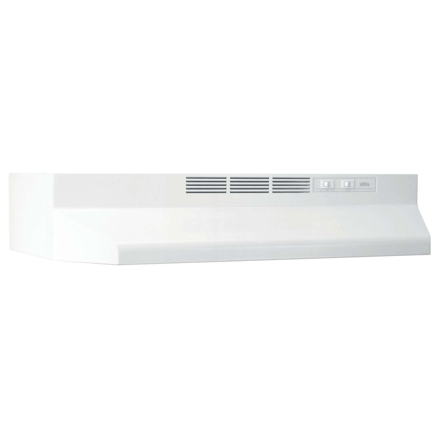 Broan 30-Inch Ductless Under-Cabinet Range Hood, White