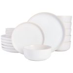 Gibson Home Zuma 18-Piece Stoneware Dinnerware Set White