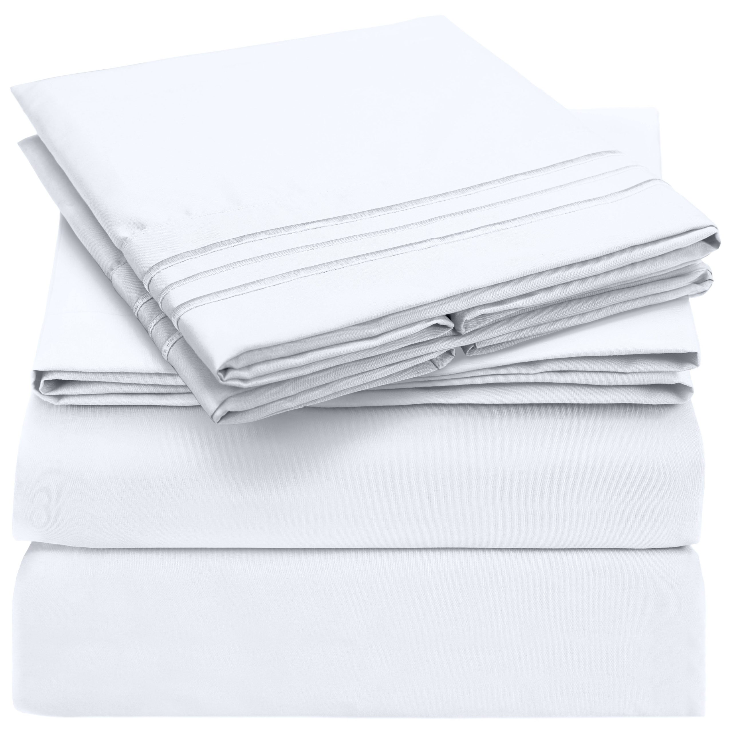 7a0bb0418794437230f3ef936c5757820705ecce448827646496a7dc05fbfac9.jpg Mellanni Bed Sheet Set - Brushed Microfiber 1800 Bedding - Wrinkle, Fade, Stain - Image 1