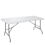 HXYHJ 3/4/6/8 FT Plastic Folding Tables - Ultra - Portable, Durable for Indoor & Outdoor Use - Ideal for Picnics, Camping, Parties and More - 6 FT