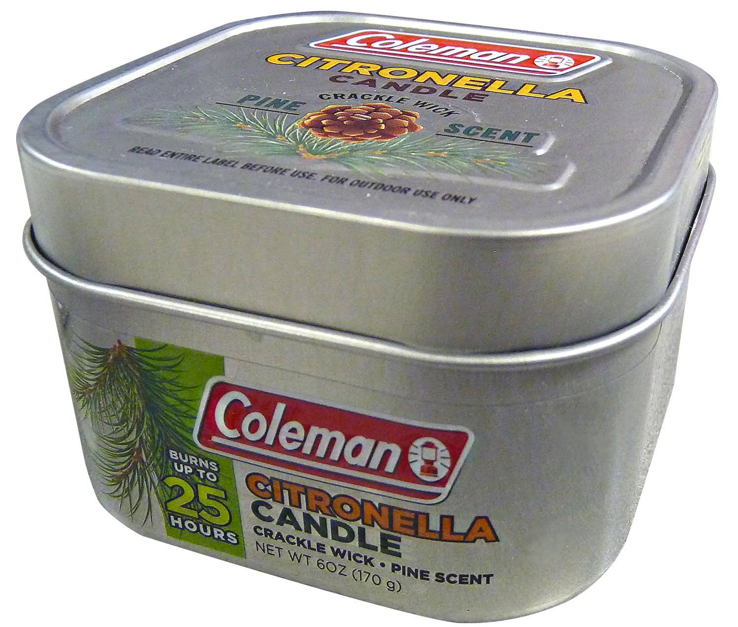 Coleman Candle, Citronella, Pine Scent - 1 candle, 6 oz