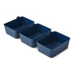 Mainstays Set of 3 Flexible Drawer Storage Organizers, 7 inch x 5.2 inch x 2.9 inch, Blue, Size: 7 inch x 3.9 inch