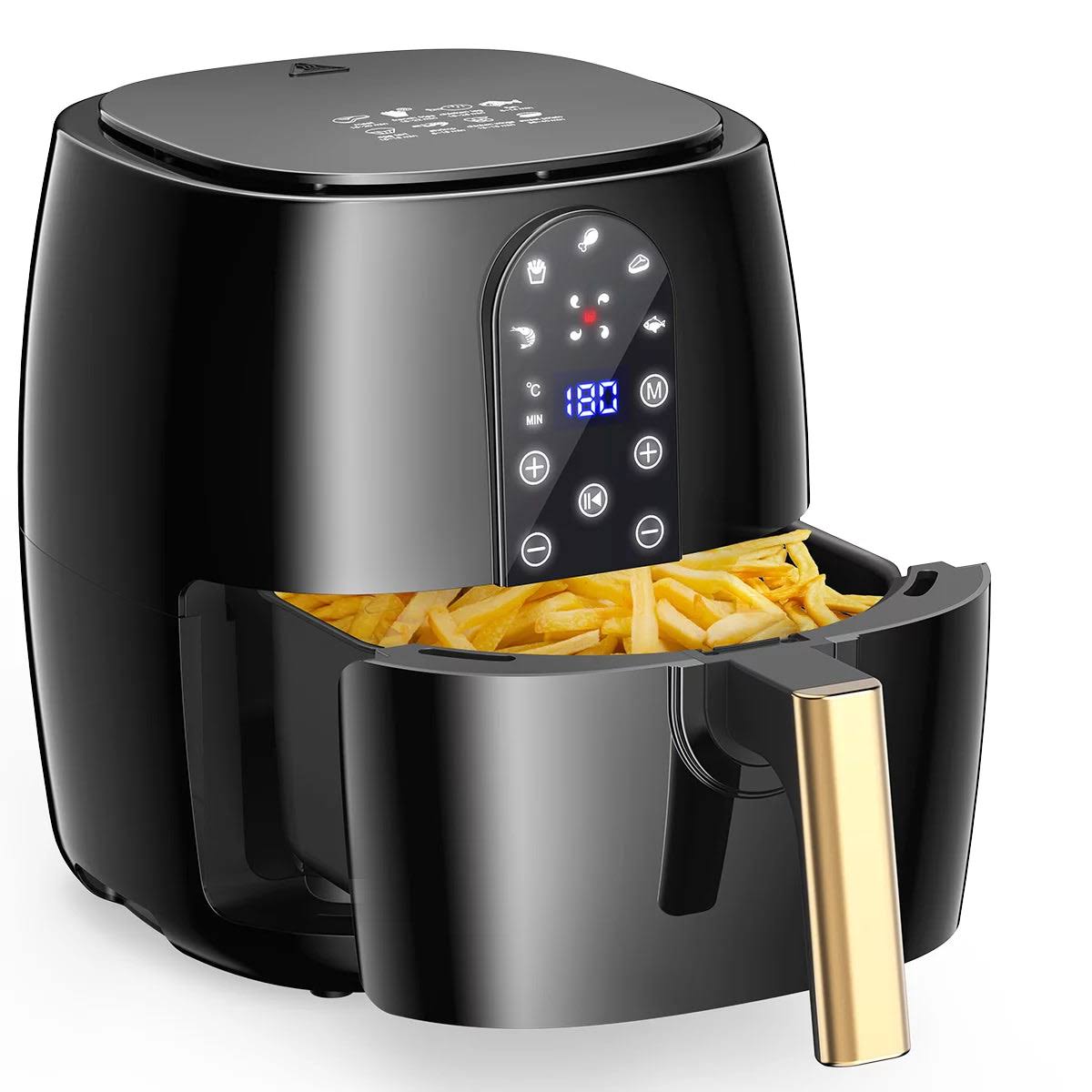 7a733c82b0e1d836faf938f6f543ea559b1c054763a5ec4afa8dc02068e3e172.jpg Gped 5-in-1 5.2Qt Hot Air Fryers with LED Touch Screen - Image 1