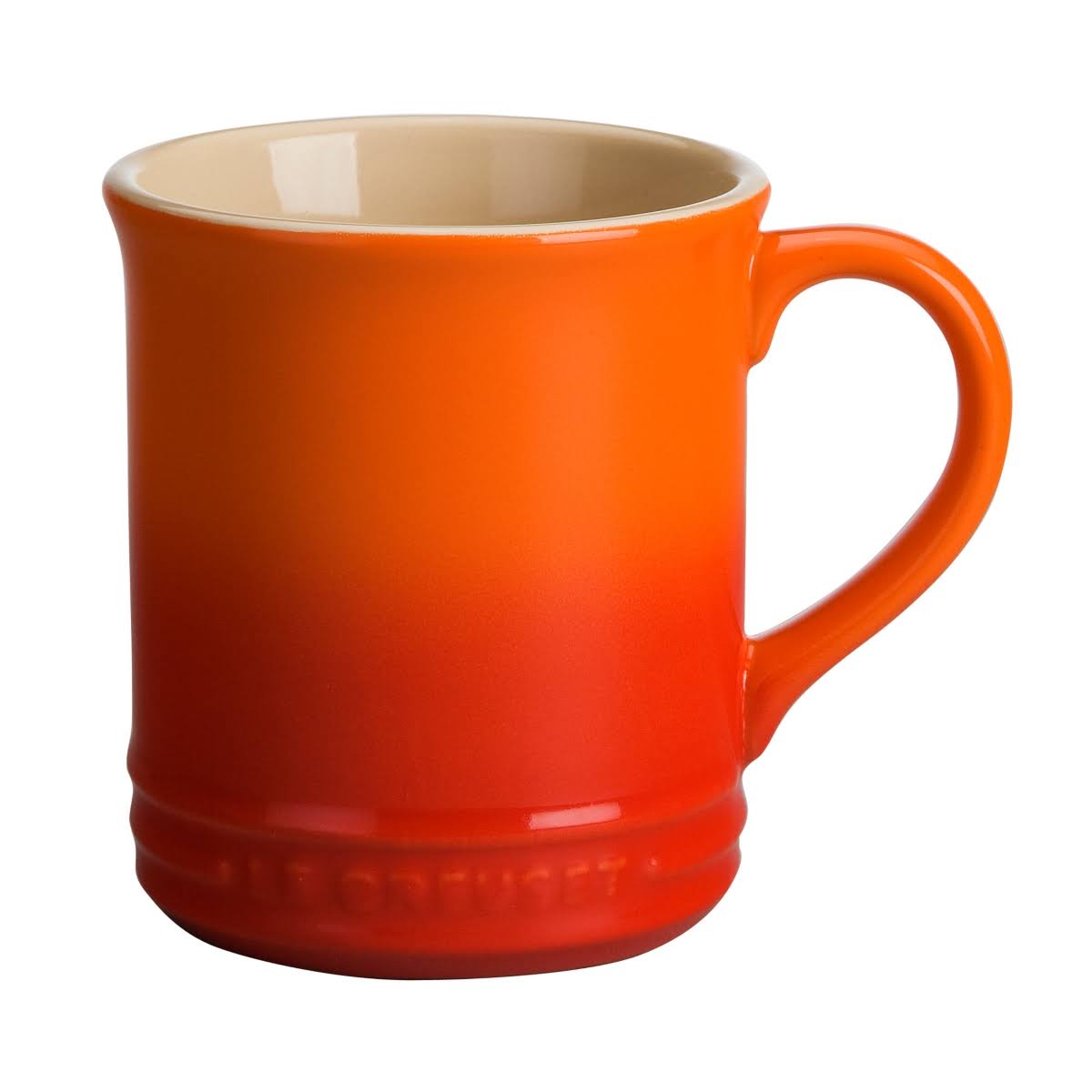7a82536a7bd67c5d9f2da30f18cc35c7b1895422e40ddbdbf41bb4cb9ad67617.jpg Le Creuset 14 oz Mug - Flame - Image 1
