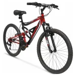 Hyper Bicycle 24" Shocker Mountain Bike, Kids, Red and Black