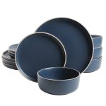 Gibson Home Everyday Essential Cobalt Dinnerware Set 12-Piece Set