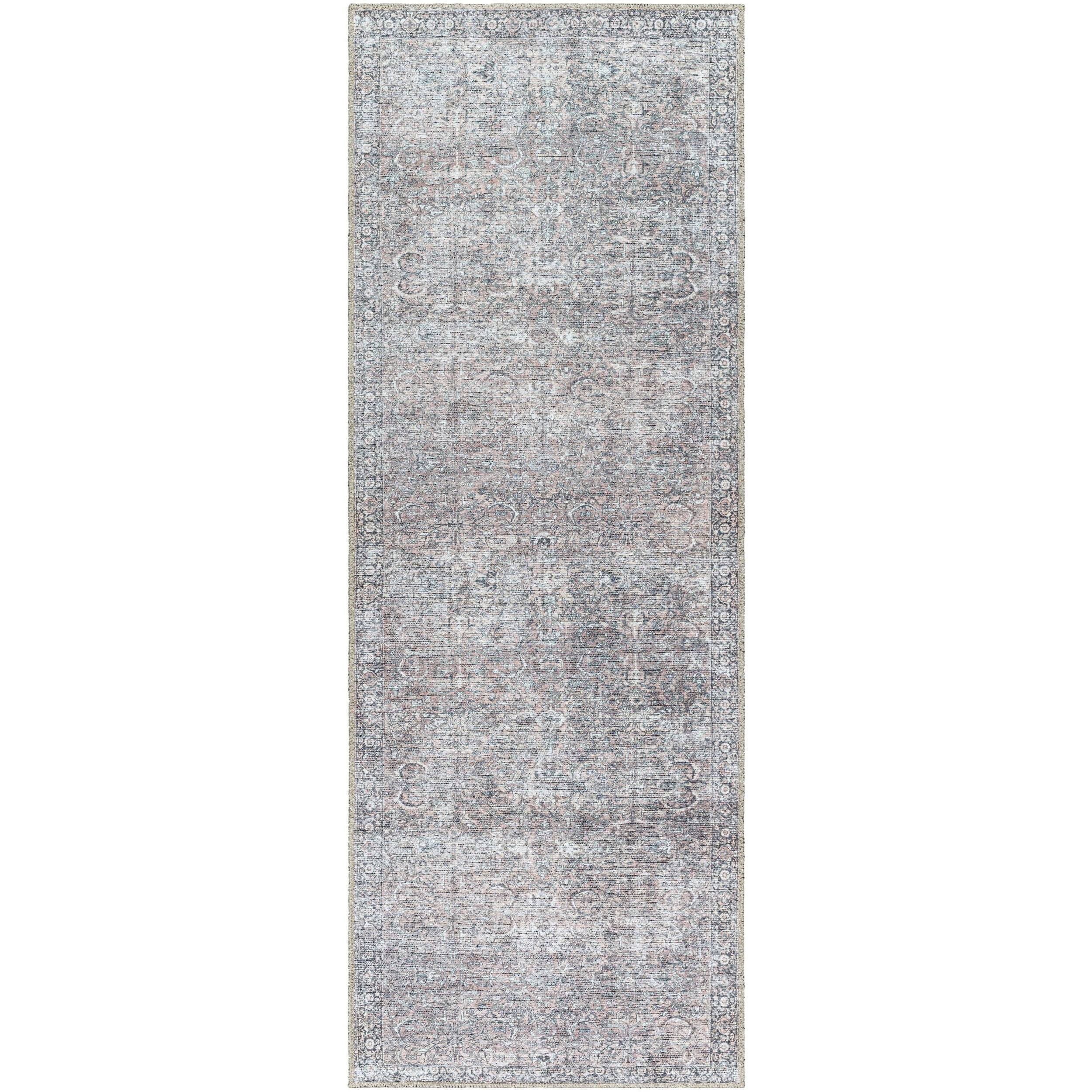 7aaee2313aac1566c0fffe3796b4c27951ea4f627c7713c7e057d464eb6558cd.jpg Better Homes & Gardens Persian Blooms Runner Washable Non-Skid Area Rug - Brown - 2.41 x 7 ft - Image 1
