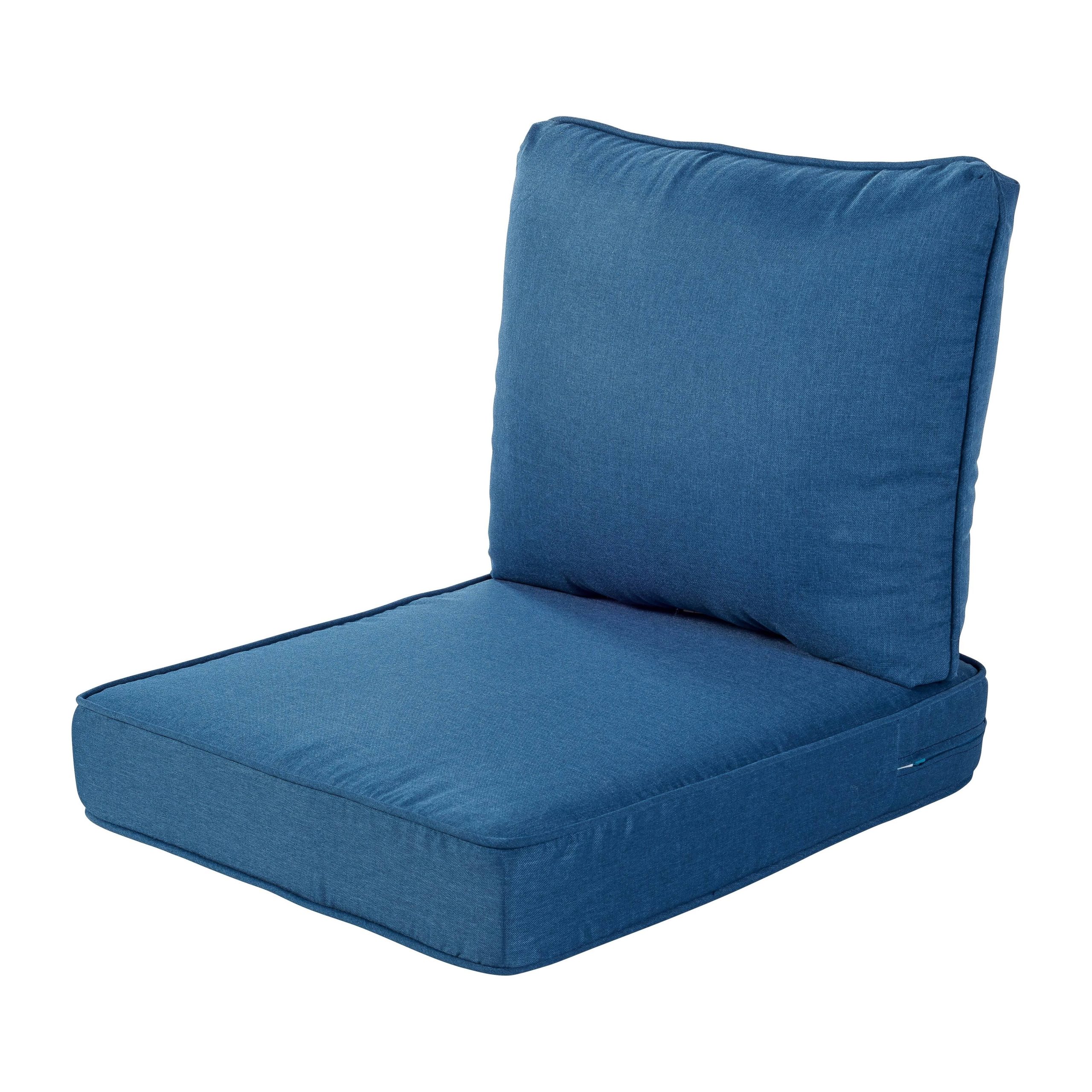 7acd6929247e9e9f18a65395979d1aab885e52c076237b4a790732eda27121d8.jpg Haven Way Universal Outdoor Deep Seat Lounge Chair Cushion Set - 22x25 - Medium Blue - Image 1