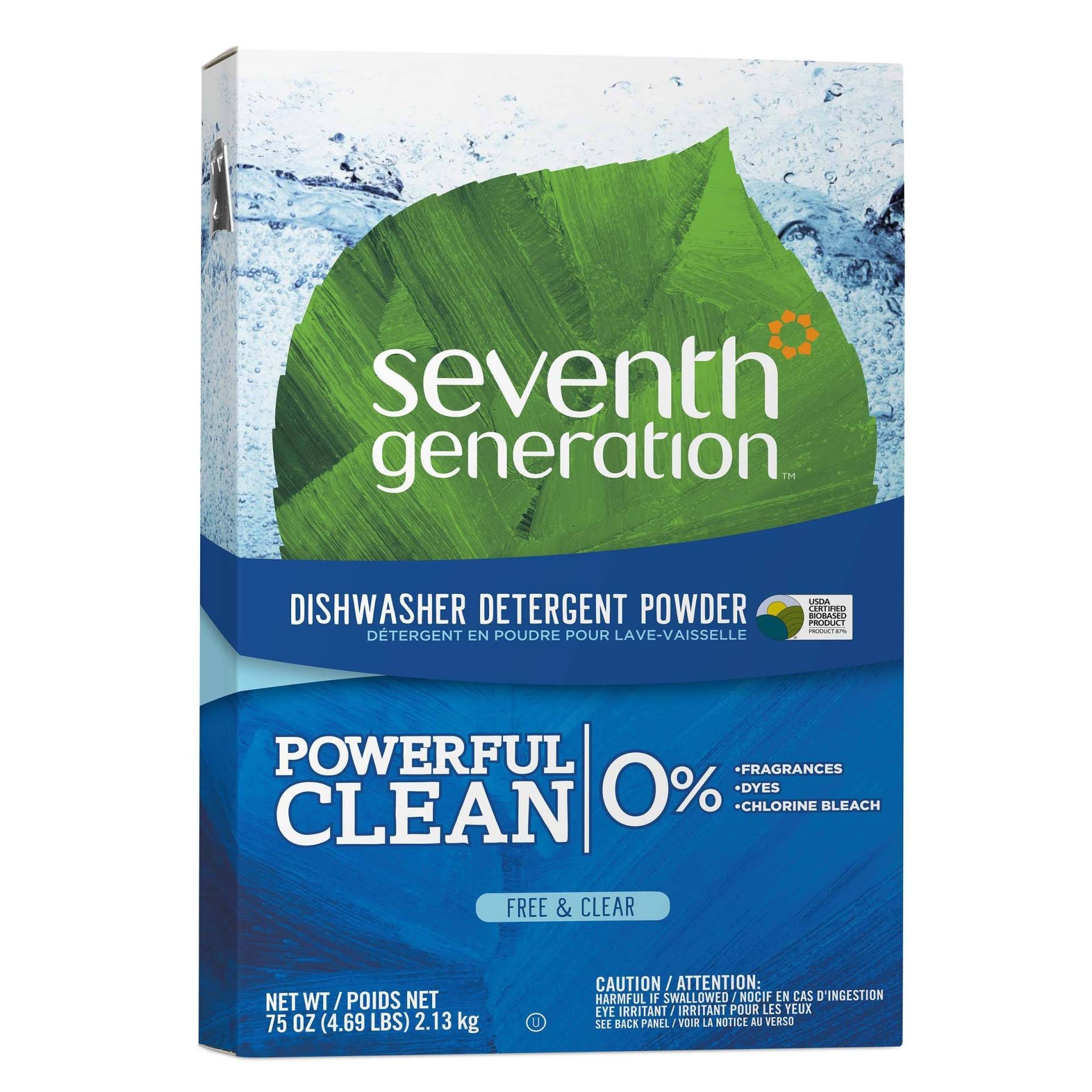 7af4c373dc8254489f51e72fcc50d597ff3b9bff8687bb78c3114dd37d26b504.jpg Seventh Generation Dishwasher Detergent, Natural, Free & Clear - 75 oz - Image 1