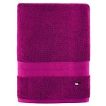 Tommy Hilfiger Modern American 30" x 54" Cotton Bath Towel - Raspberry