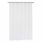 Barossa Design Waffle Weave Shower Curtain 66 x 72 inch, Hotel Luxury Spa, 230 GSM Heavy Duty Fabric, Water Repellent, Machine Washable, White