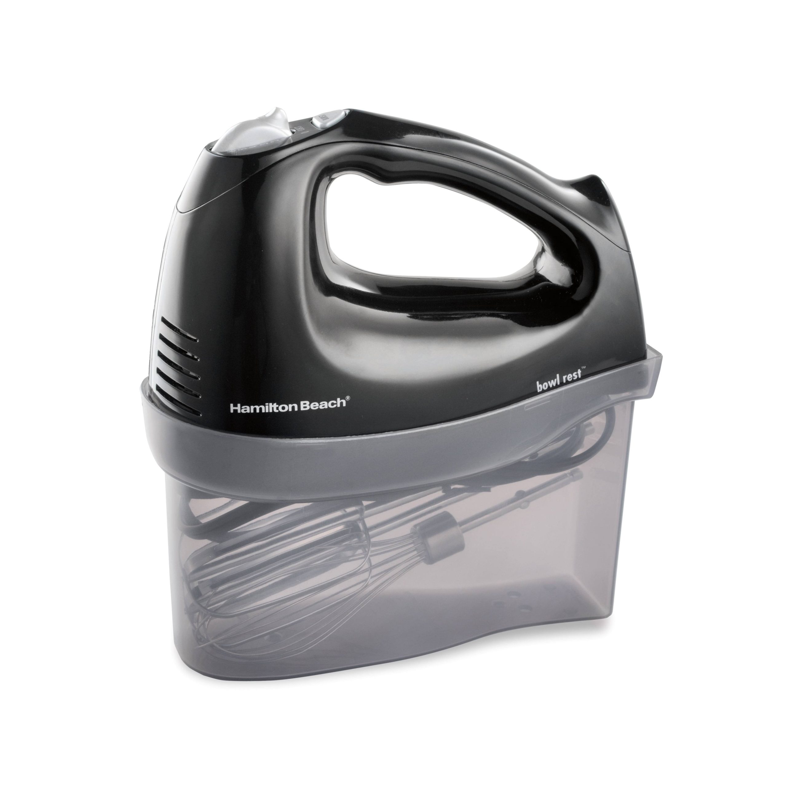 7af9757e7e811eb0b72208092440339df9f0185cc9089a3663900559d5956a5c.jpg Hamilton Beach Hand Mixer with Snap-On Case Black - Image 1