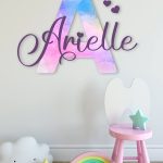 Cryptonite Multiple Font Wall Decor Bright Letter and Shimmer Colors I Custom Name & Initial I Baby Girl I Nursery Wall Decal for Baby Room