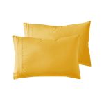 Nestl Luxury Soft Microfiber King Size Pillowcases, Set of 2, Yellow