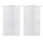 2pk Waterproof Fabric Heavy Weight Shower Liner White - Made by Design