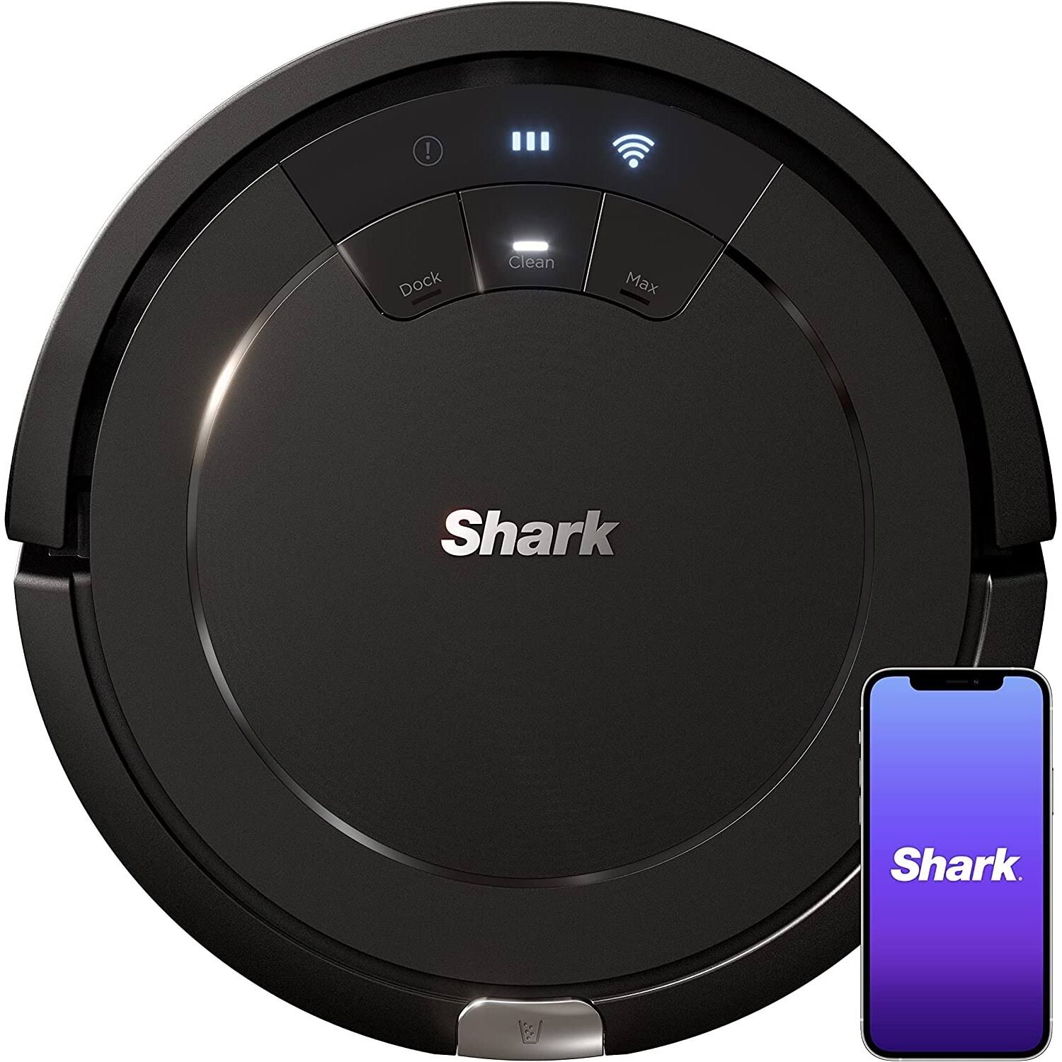 7b35c7593bc090648d70215f14da9744a8ea8b8c7105f31ecc22126420b690bc.jpg Shark | RV754CA Ion Robot Vacuum | Wi-Fi Connected | Multi Surface Cleaning | Black | Surface Cleaning, Black - Image 1
