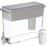 Brita XL Water Filter Dispenser for Tap and Drinking Water with 1 Standard Filter, Lasts 2 Months, 27-Cup Capacity, BPA Free, Grey, Gray