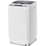 Portable Compact Washing Machine 1.34 CU.FT Spin Washer Drain Pump 8 Water Level Gray