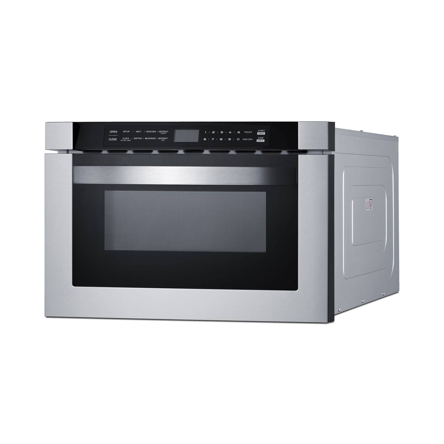 7b5c96e7a832c3930189d50286b77772db2e60caa3b4cd8ee1a65294b5b1af4a.jpg Summit MDR245SS 24 in. Wide Built-In Drawer Microwave - Image 1
