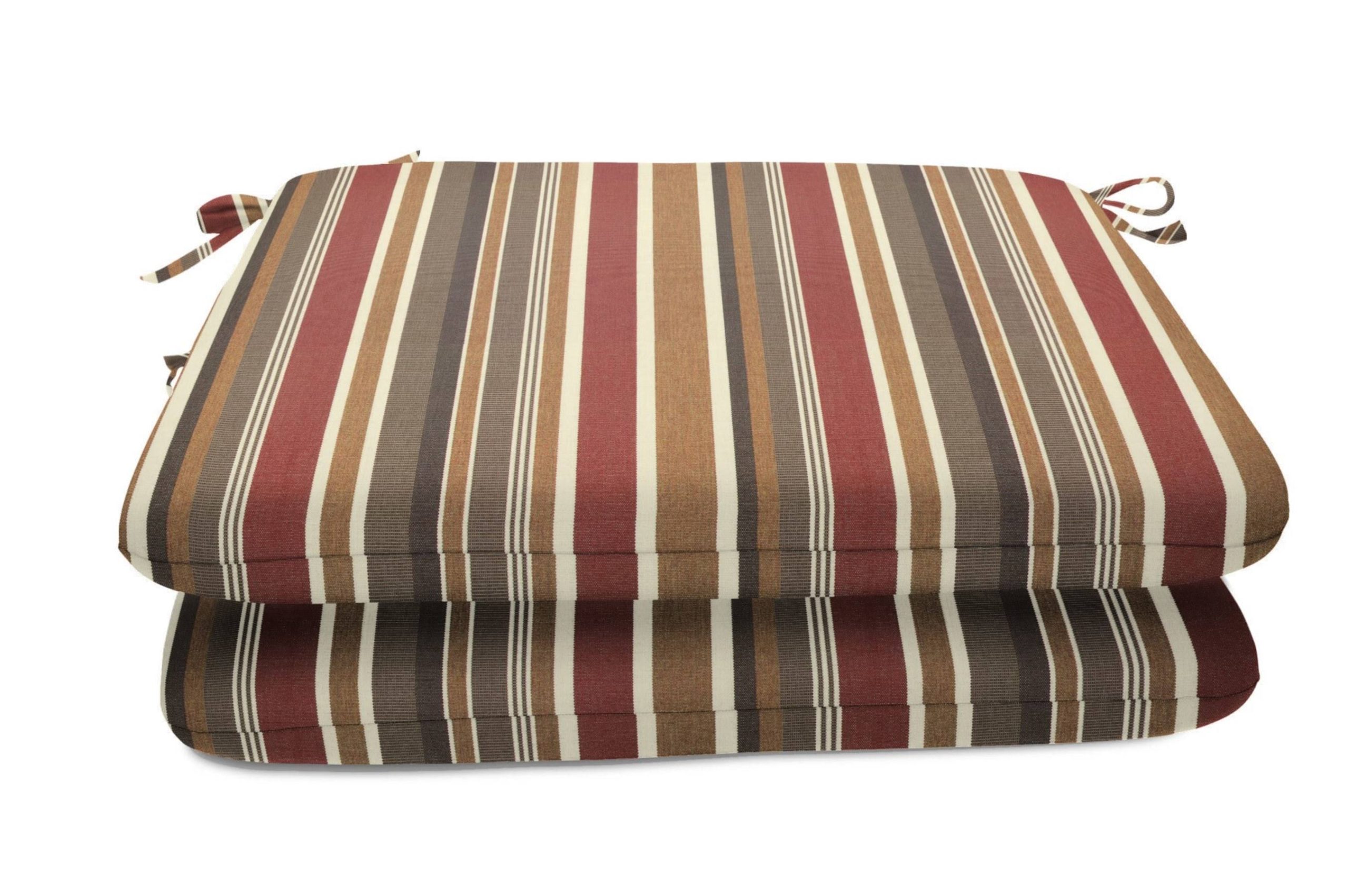 7b8244de84eaa876ee3e4fe2fb4bc879e50e1108000d1820bec6ba1b75a6c579.jpg Sunbrella 18 inch x 18 inch Seat Pad 2 Pack - Brannon Redwood - Image 1