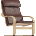 The Duable Poang Chair Cover Replacement Is Custom Made Compatible for Ikea Poang Armchair Slipcover Only. (PU Leather Brown)