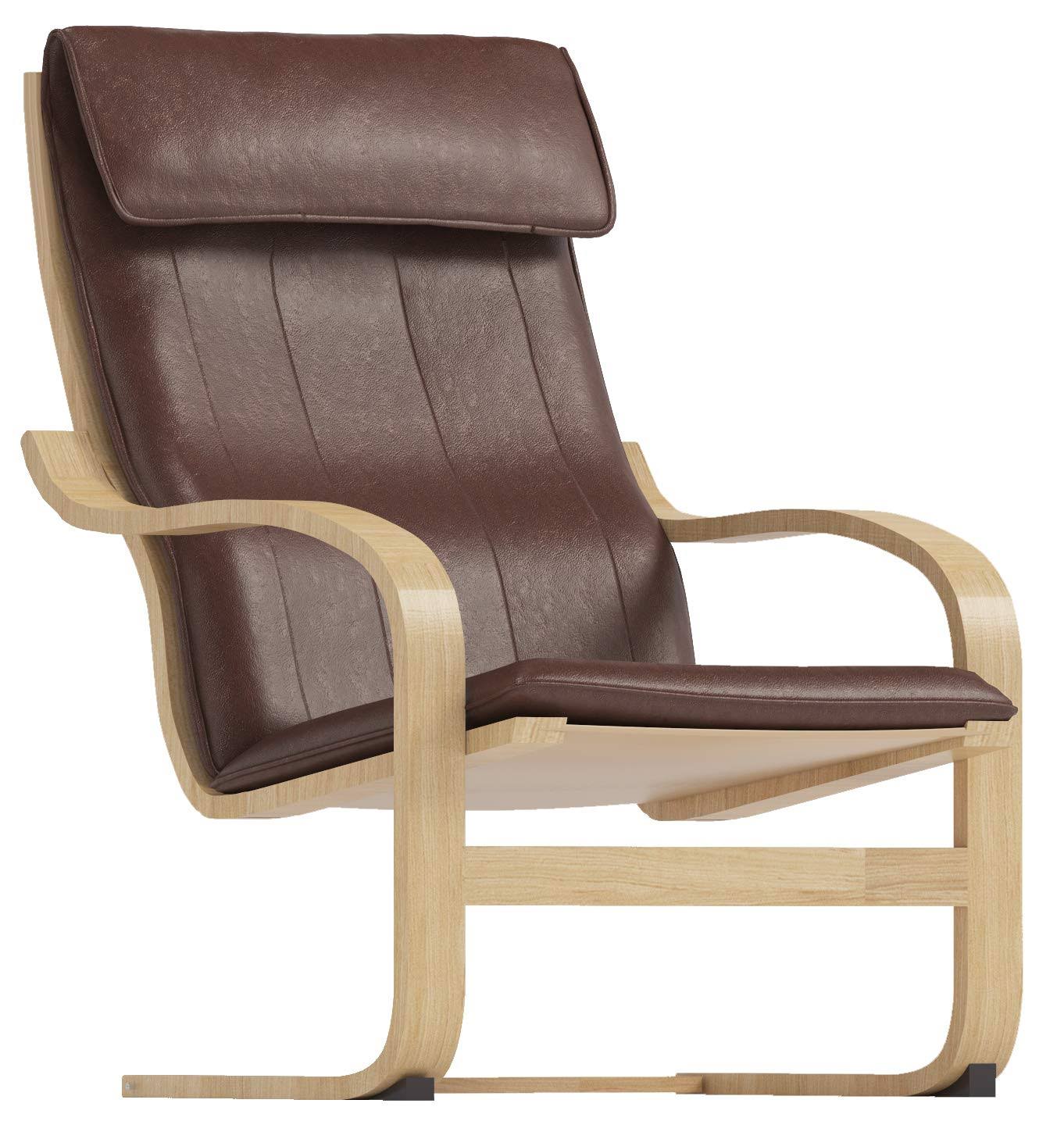 7b878599078673701c3176c49e3652c9e6f466d4ba6f206bfd3d4d817a5f1099.jpg The Duable Poang Chair Cover Replacement Is Custom Made Compatible for Ikea Poang Armchair Slipcover Only. (PU Leather Brown) - Image 1