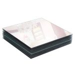 Murrey Home 10" Square Mirror Tray for Wedding Decorations/Decor, Candle Tray/Plate for Baby Shower, Parties Centerpieces, Set O