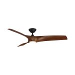 Modern Forms Zephyr Ceiling Fan - 62" (Matte Black/Distressed Koa)
