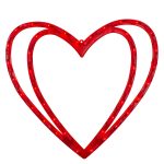 Northlight 17" Pre-Lit Scarlet Double Heart Valentine's Day Window Silhouette Decoration - Red