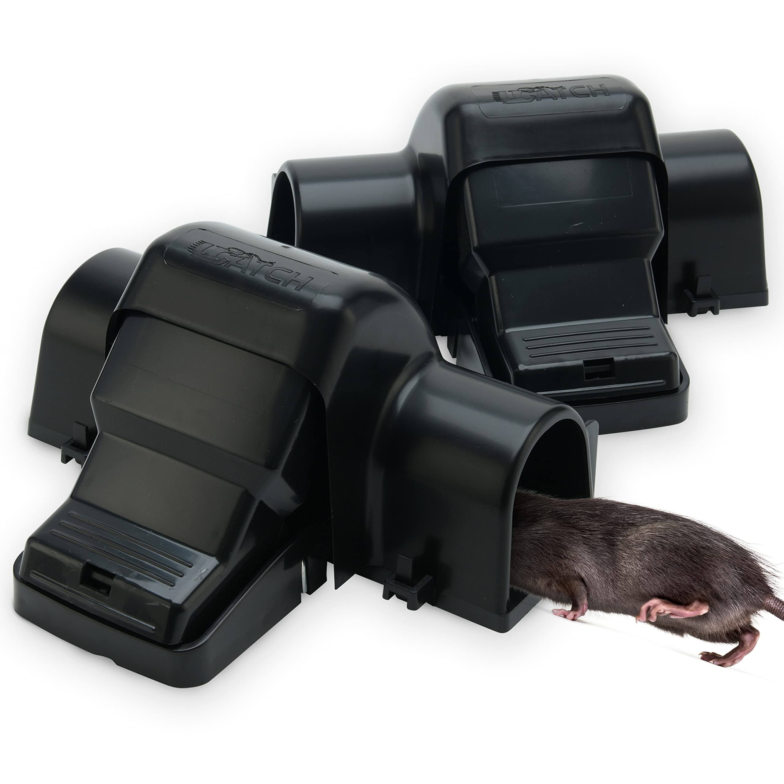 7bbd03914a21b77e7cd3744e3f6d40a9a34a3b37c09a53f90ae9fa012de57998.jpg Ucatch Tunneled Rat Trap - Dual Entry Rodent Snap Trap with Child Safe, Pet Safe - Image 1