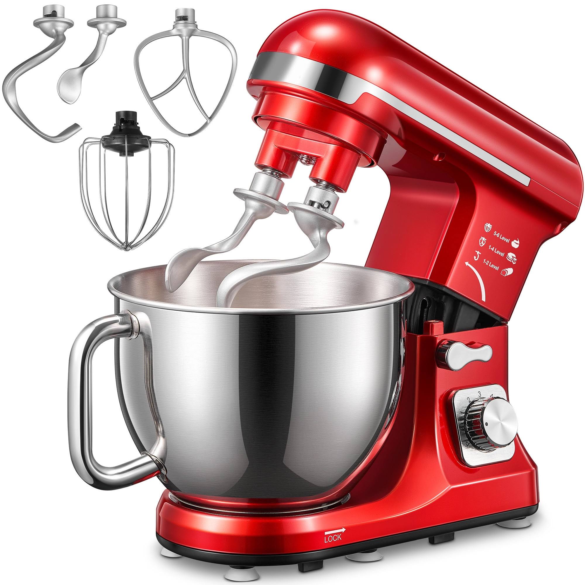 7bbf775f79d19dd0e526ab82d4283f00a0a93bdd3b73d0f9abb211a4aff40ce0.jpg Aicok 5.5 Quart Tilt-Head Stand Mixer with Double Dough Hook Black - Image 1