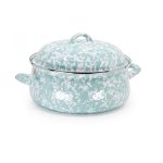 Golden Rabbit Sea Glass Enamelware Dutch Oven