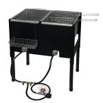 Barton High-Pressure Freestanding Triple Basket Deep Fryer Dual Burner Propane Fish Cooker Fry Basket Fryer