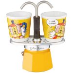 Bialetti - Mini Express Lichtenstein: Moka Set Includes Coffee Maker Yellow