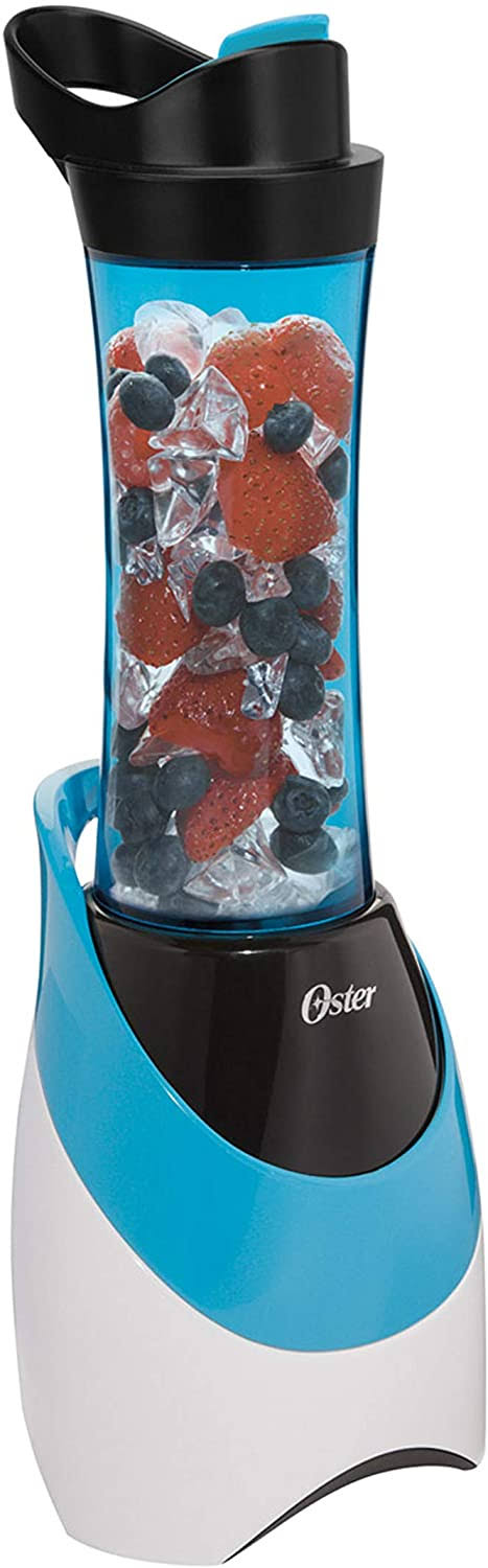 7bfc16d329b9f7ba1c46e8ed1fb547dca91d86e1da2f7c84db704e6a2a817887.jpg Oster BLSTPB-WBL My Blend 250-Watt Blender with Travel Sport Bottle, Light Powder Blue - Image 1