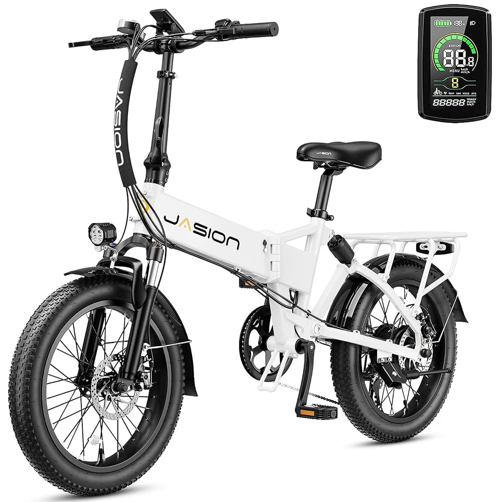 7bffda3baeb3aa7101840affcec9a38c4287e730f2e0abd7a98e8ea946362e82.webp Jasion EB7 2.0 Electric Bike for Adults, 500W Motor Electric Bicycles with 48V 10AH Removable Battery, 20" Fat Tire Foldable Electric Bike with Dual Shock Absorber, 7 - Speed - Image 1