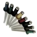 Scrooscoop #42 Painted Open-End Blind Rivets (1/8 in), Pebble Clay, Steel Zinc Plated, 100-Pack