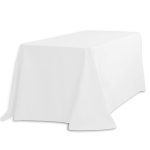 Linentablecloth 90 x 132 in Rectangular Polyester Tablecloth White